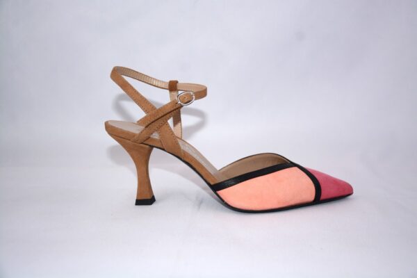 Sissi Pompelmo slingback in camoscio tacco 7 - Emanuela Passeri - immagine 6