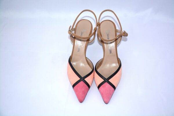 Sissi Pompelmo slingback in camoscio tacco 7 - Emanuela Passeri - immagine 10