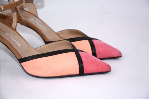 Sissi Pompelmo slingback in camoscio tacco 7 - Emanuela Passeri - immagine 12