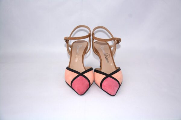 Sissi Pompelmo slingback in camoscio tacco 7 - Emanuela Passeri - immagine 13