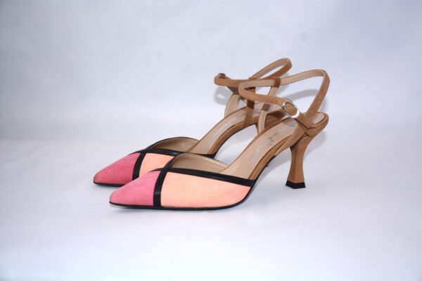 Sissi Pompelmo slingback in camoscio tacco 7 - Emanuela Passeri - immagine 2