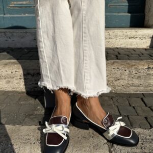 Mocassino Berlino in pelle con tacco 30 – Kate Libertine.