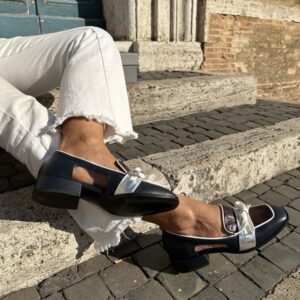 Mocassino Berlino in pelle con tacco 30 – Kate Libertine.