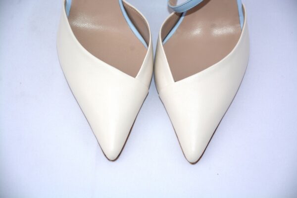 Sissi slingback celeste in pelle tacco 7 - Emanuela Passeri. - immagine 8
