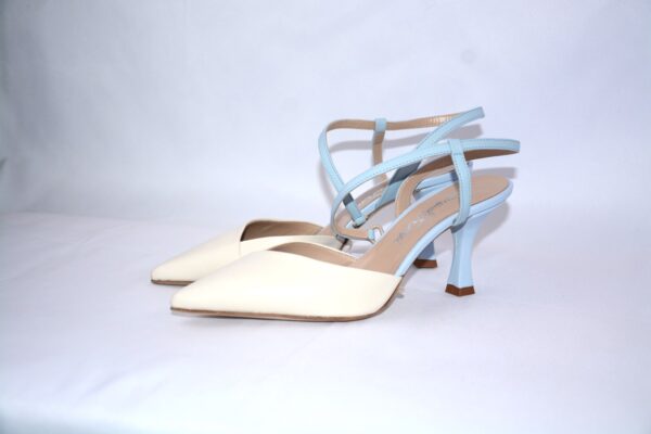 Sissi slingback celeste in pelle tacco 7 - Emanuela Passeri. - immagine 2