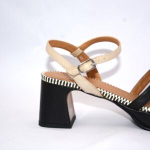 Safari sandali bicolore da donna in pelle con plateau con tacco 5 – Audley