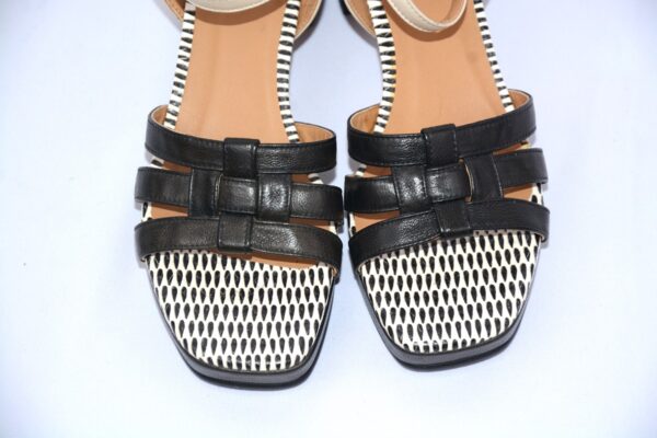 Safari sandali bicolore da donna in pelle con plateau con tacco 5 - Audley - immagine 7
