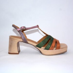 Safari Metalbel sandali da donna in pelle con plateau con tacco 5 – Audley