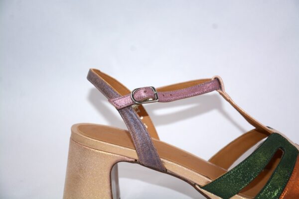 Safari Metalbel sandali da donna in pelle con plateau con tacco 5 - Audley - immagine 4