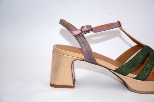 Safari Metalbel sandali da donna in pelle con plateau con tacco 5 - Audley - immagine 5