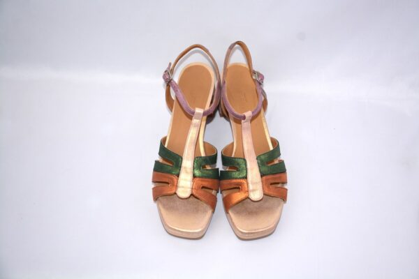 Safari Metalbel sandali da donna in pelle con plateau con tacco 5 - Audley - immagine 6