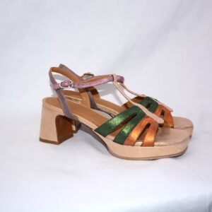 Safari Metalbel sandali da donna in pelle con plateau con tacco 5 – Audley