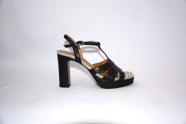 Safari sandali bicolore da donna in pelle con tacco 9  - Audley