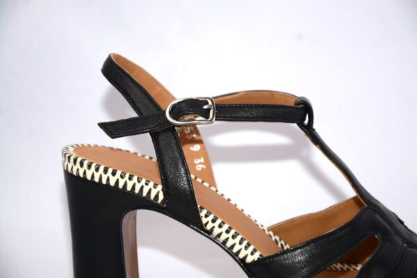 Safari sandali bicolore da donna in pelle con tacco 9  - Audley - immagine 10