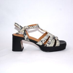 Safari Pop sandali da donna in pelle con plateau tacco 5 – Audley