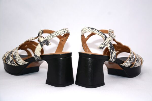Safari Pop sandali da donna in pelle con plateau tacco 5 - Audley - immagine 7