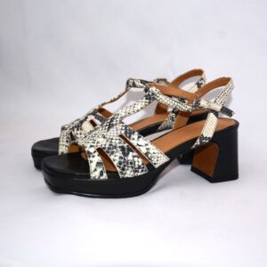 Safari Pop sandali da donna in pelle con plateau tacco 5 – Audley