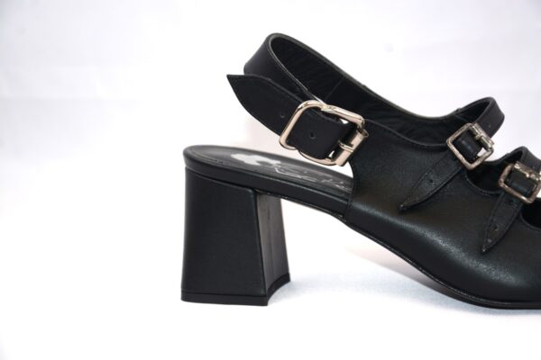 Olimpia slingback nere da donna in pelle con tacco 65 - Kate Libertine - immagine 10