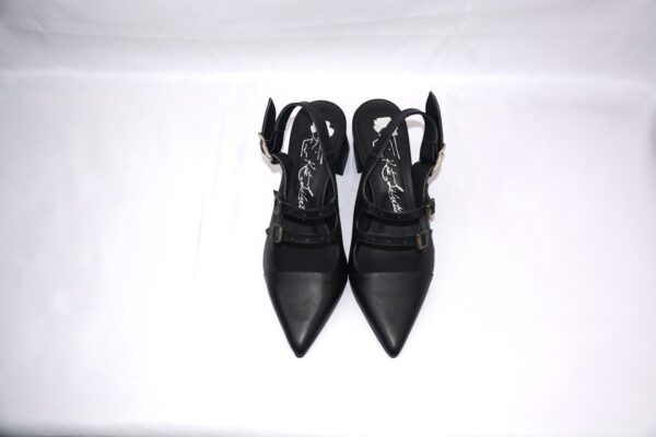 Olimpia slingback nere da donna in pelle con tacco 65 - Kate Libertine - immagine 11