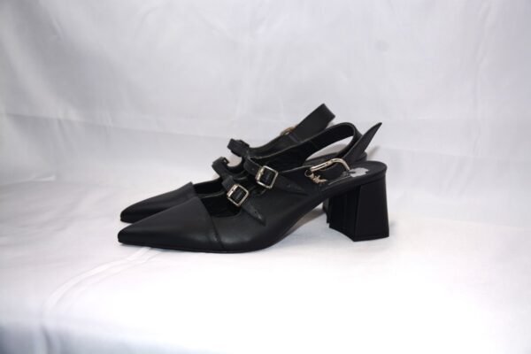 Olimpia slingback nere da donna in pelle con tacco 65 - Kate Libertine - immagine 8