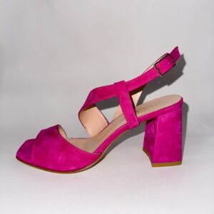 Orchidea sandali in camoscio fucsia  con tacco 7