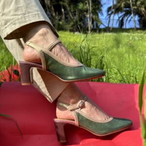 Chanel Paolina verde pistacchio con tacco 60 – Audley.