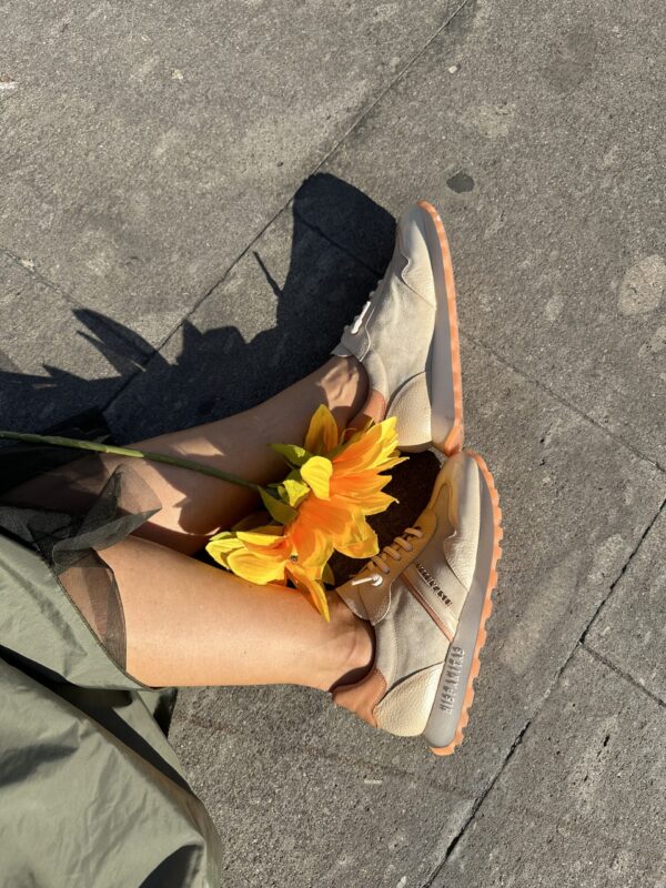 Snaekers Paloma vaniglia in pelle. - immagine 6