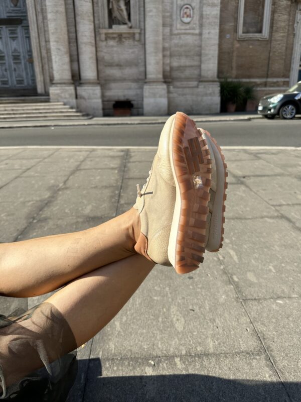Snaekers Paloma vaniglia in pelle. - immagine 9