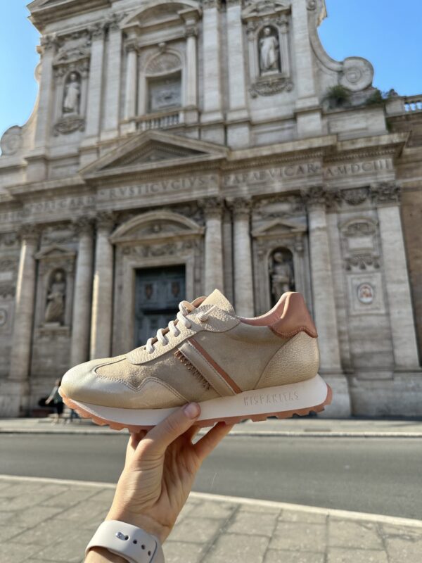 Snaekers Paloma vaniglia in pelle. - immagine 10