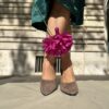 Cenerentola dècolletè in camoscio color cammello con tacco 7 - immagine 6