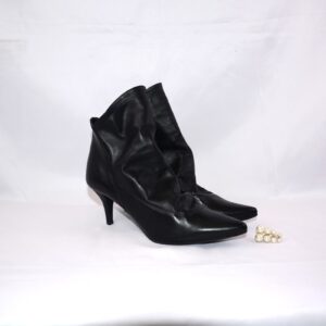 Brigitte stivaletti neri in pelle  con tacco 7