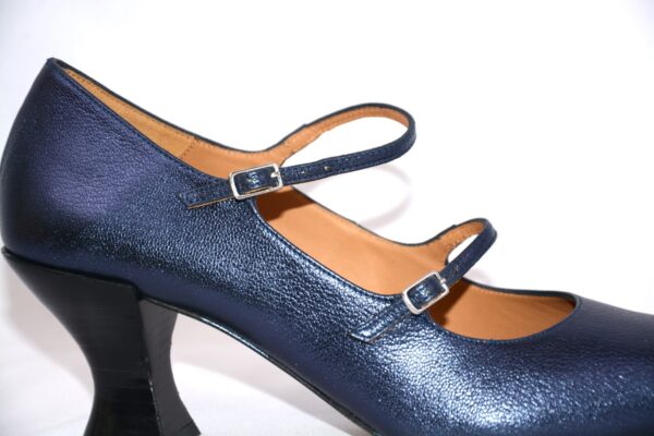Alice  dècolletè bluette in pelle tacco rocchetto 5 - immagine 7