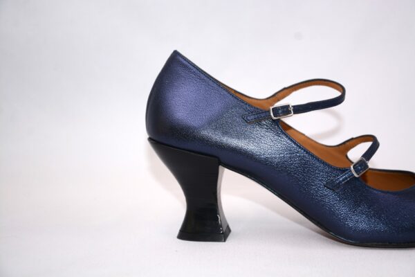 Alice  dècolletè bluette in pelle tacco rocchetto 5 - immagine 4