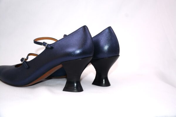 Alice  dècolletè bluette in pelle tacco rocchetto 5 - immagine 8
