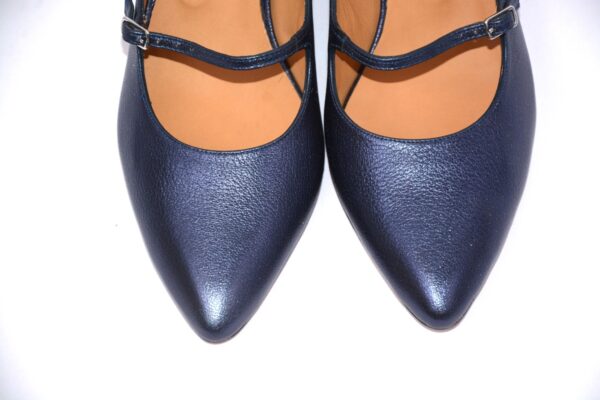 Alice  dècolletè bluette in pelle tacco rocchetto 5 - immagine 9