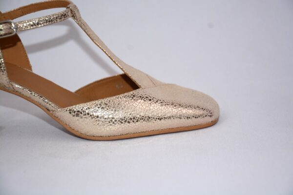 Capri Gold slingback oro in pelle tacco 65 - immagine 7