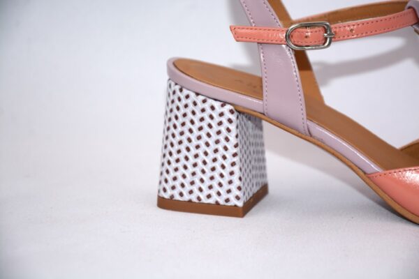 Capri  slingback da donna color rosa in pelle tacco 65 - immagine 11