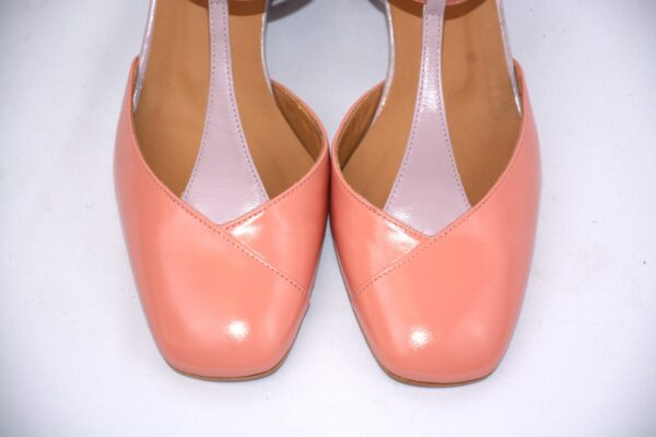 Capri  slingback da donna color rosa in pelle tacco 65 - immagine 12
