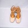 Capri slingback da donna  in vernice beige in pelle tacco 65 - immagine 8