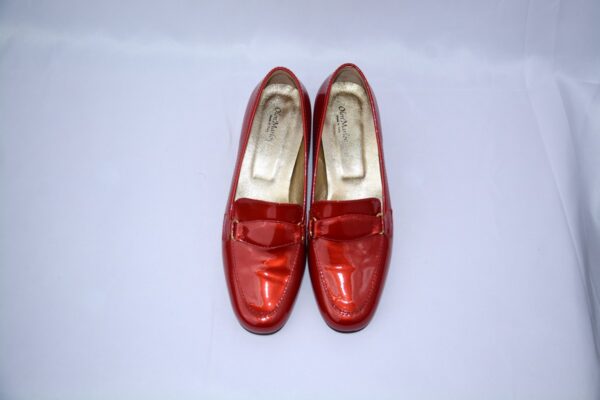Minerva mocassini rosse da donna in pelle tacco 35 - immagine 9