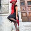 Sabrina dècolletè  in velluto rosso vibrante tacco 50 - immagine 10