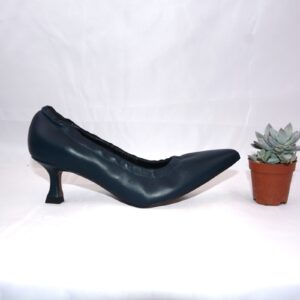 Cenerentola dècolletè in pelle  blunotte con tacco 5
