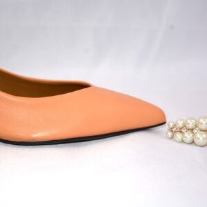 Cenerentola dècolletè arancina in pelle tacco 5