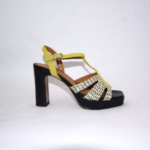 Safari Pop sandali da donna in pelle con plateau tacco 9