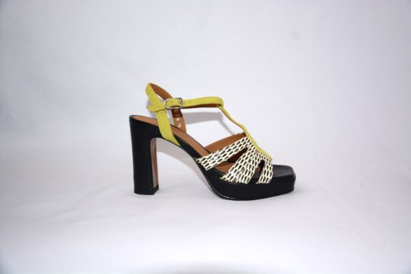 Safari Pop sandali da donna in pelle con plateau tacco 9
