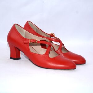 Marilyn dècolletè rosse in pelle tacco 50
