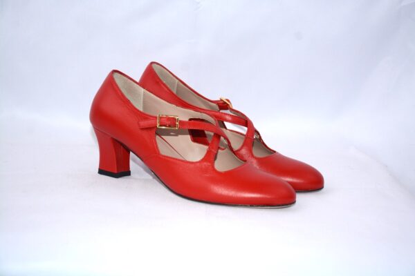 Marilyn dècolletè rosse in pelle tacco 50