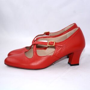 Marilyn dècolletè rosse in pelle tacco 50