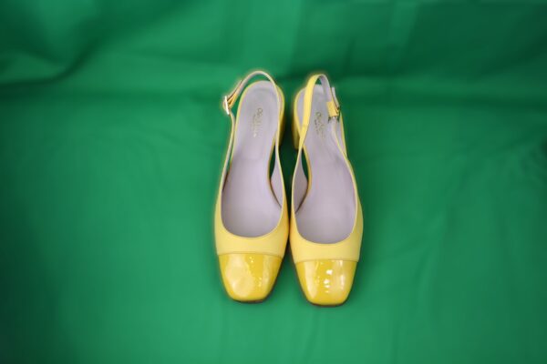 Trevi slingback gialle  in pelle tacco largo 50 - immagine 5