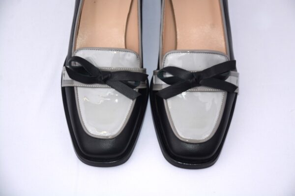 Ingrid glamour mocassini neri in pelle, fatte a mano - immagine 6